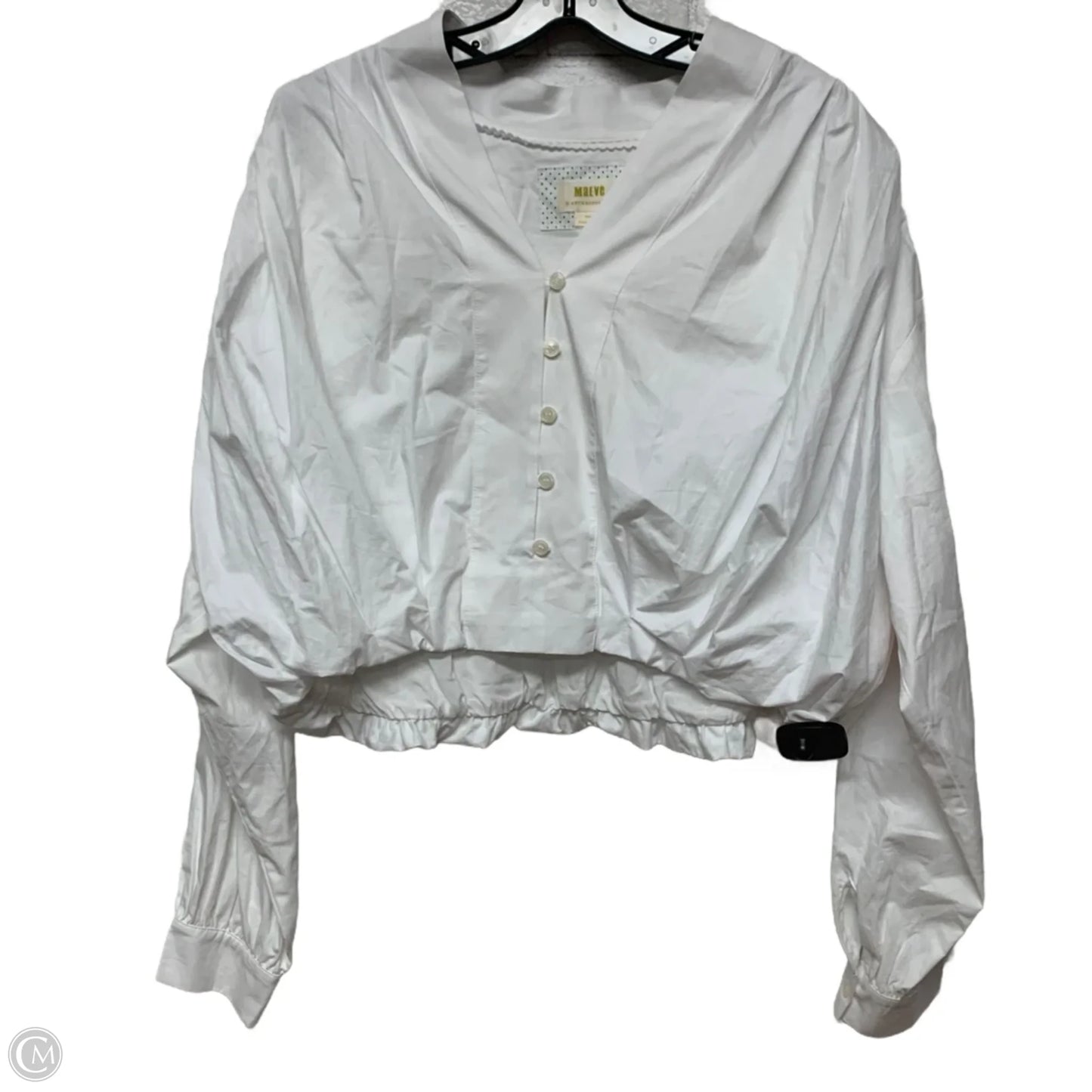 Top Long Sleeve By Maeve In White, Size: M
