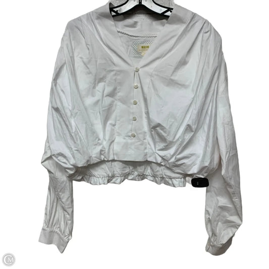 Top Long Sleeve By Maeve In White, Size: M