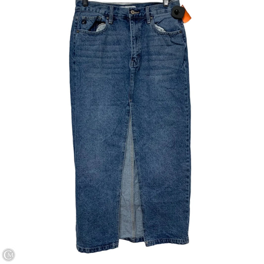 Skirt Maxi By Kancan In Blue Denim, Size: L