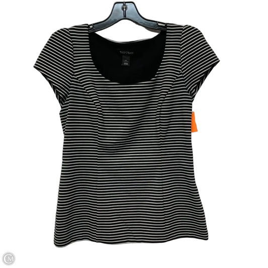 Top Short Sleeve By White House Black Market In Black & White, Size: S