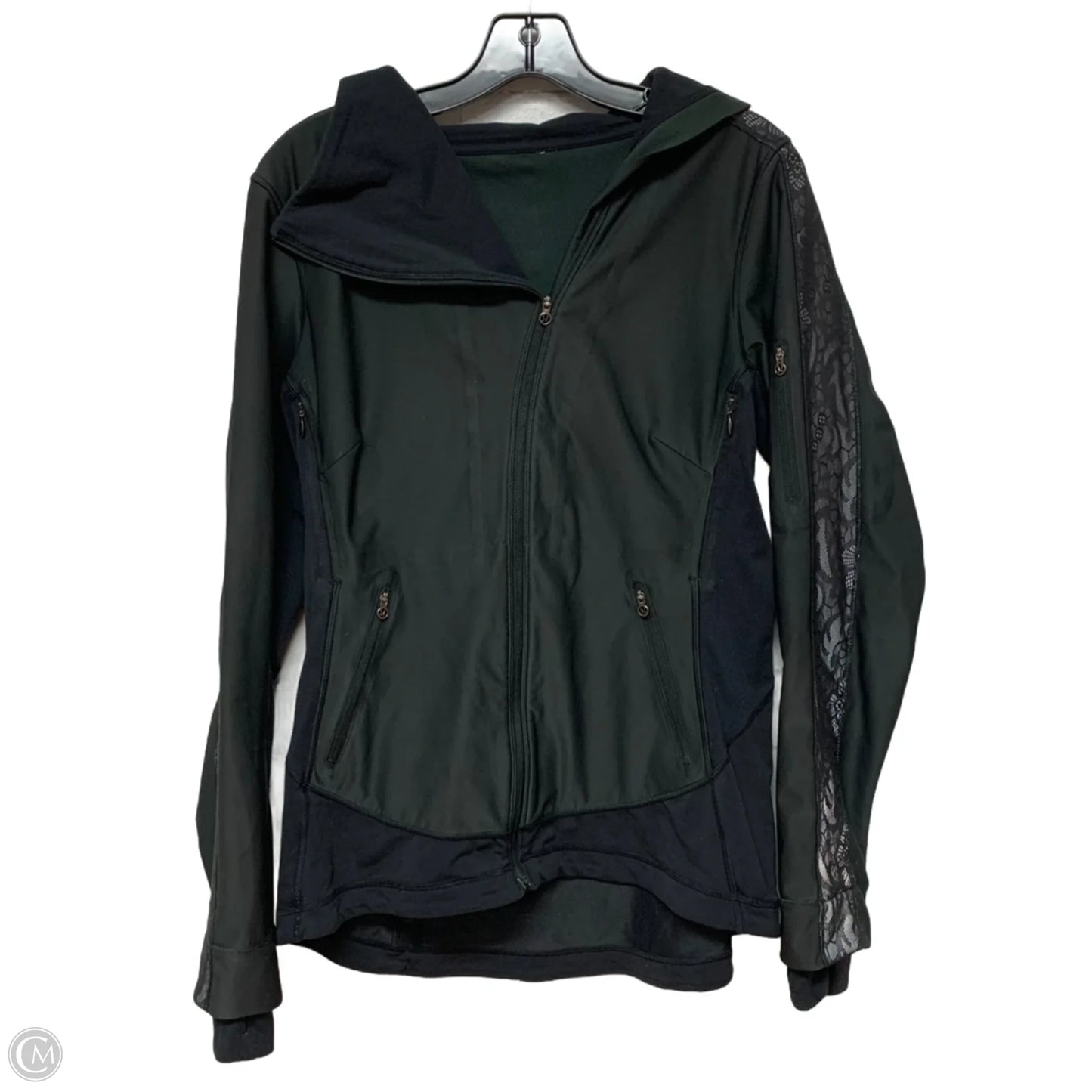 Athletic Jacket By Lululemon In Black, Size: M