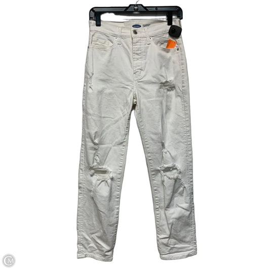 Jeans Straight By Old Navy In White, Size: 0