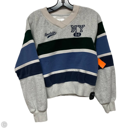Sweatshirt Crewneck By Abercrombie And Fitch In Blue & Grey, Size: Xs