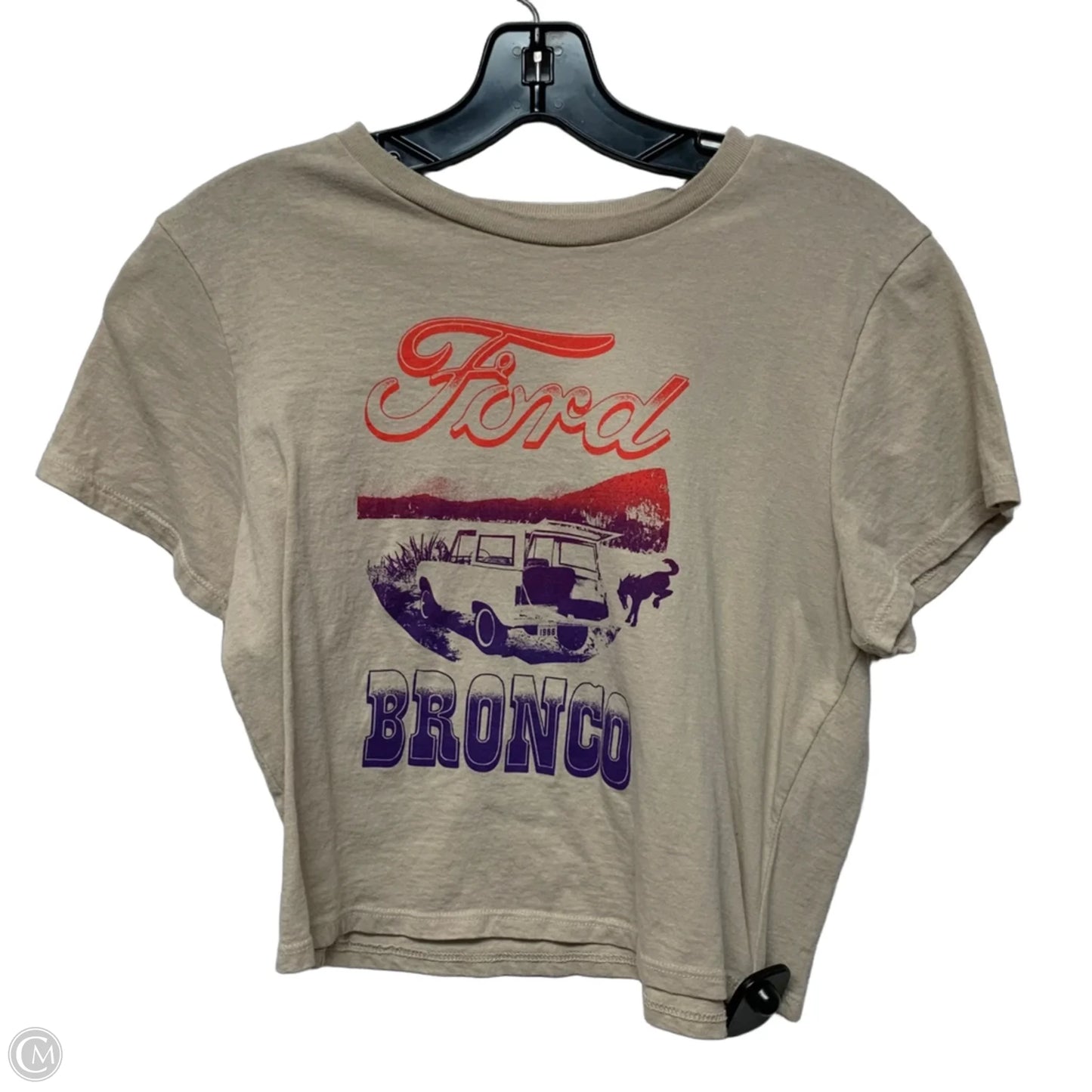 Top Short Sleeve By Ford In Beige, Size: L