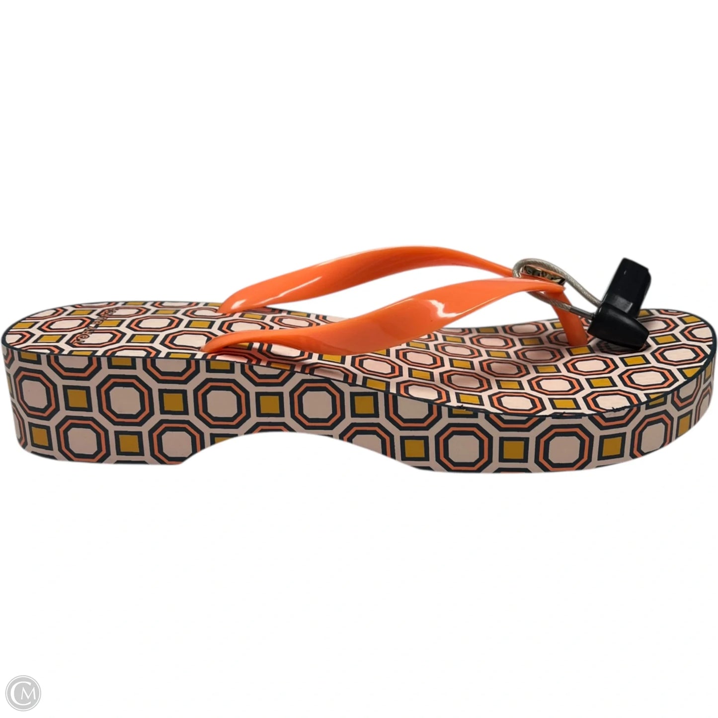 Sandals Designer By Tory Burch In Orange & Pink, Size: 9
