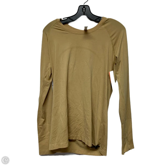 Athletic Top Long Sleeve Crewneck By Lululemon In Yellow, Size: L