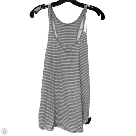 Athletic Tank Top By Lululemon In Grey & White, Size: M