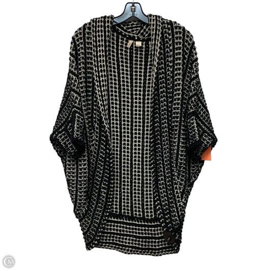 Sweater Cardigan By Moth In Black & Cream, Size: S
