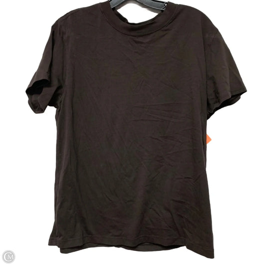 Athletic Top Short Sleeve By Lululemon In Brown, Size: S