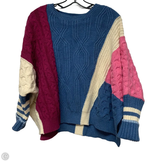 Sweater By Maeve In Blue & Pink, Size: S