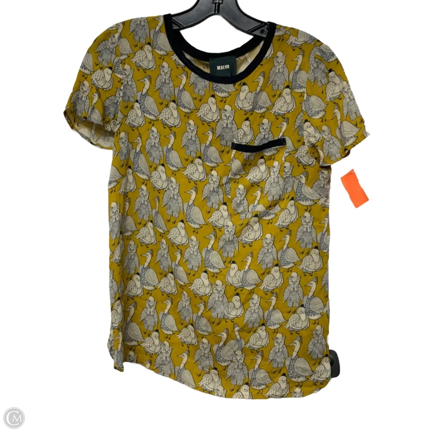 Top Short Sleeve By Maeve In Blue & Yellow, Size: Xs