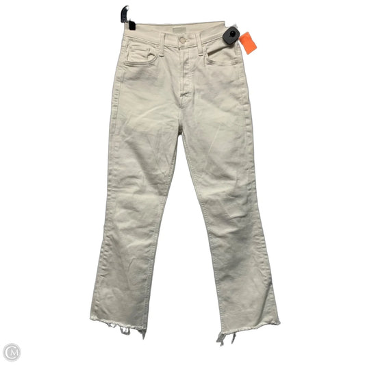 Jeans Straight By Mother In White Denim, Size: 2