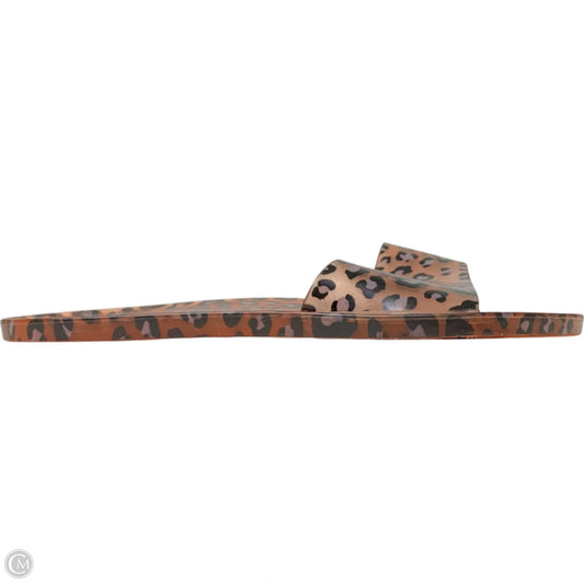 Sandals Flats By Anthropologie In Animal Print, Size: 8