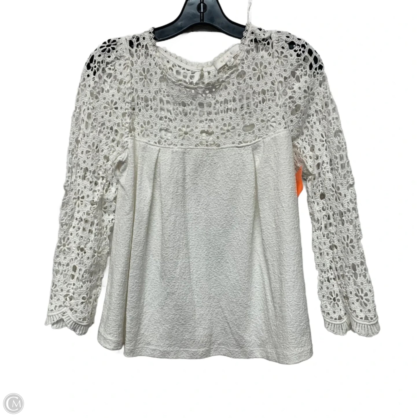 Top Long Sleeve By Eri + Ali In White, Size: Xs