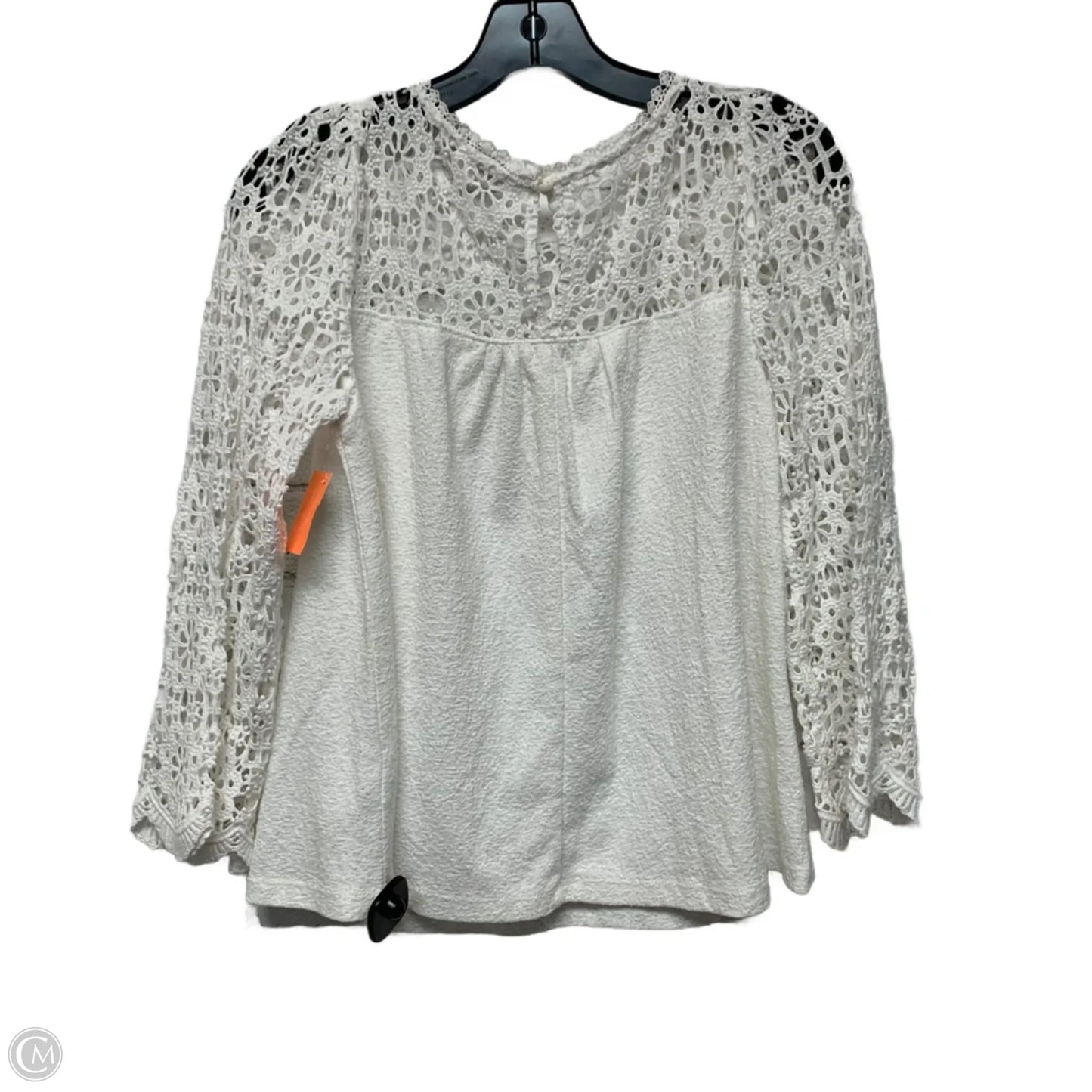 Top Long Sleeve By Eri + Ali In White, Size: Xs