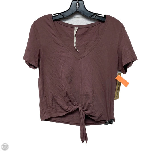 Athletic Top Short Sleeve By Lululemon In Purple, Size: Xs