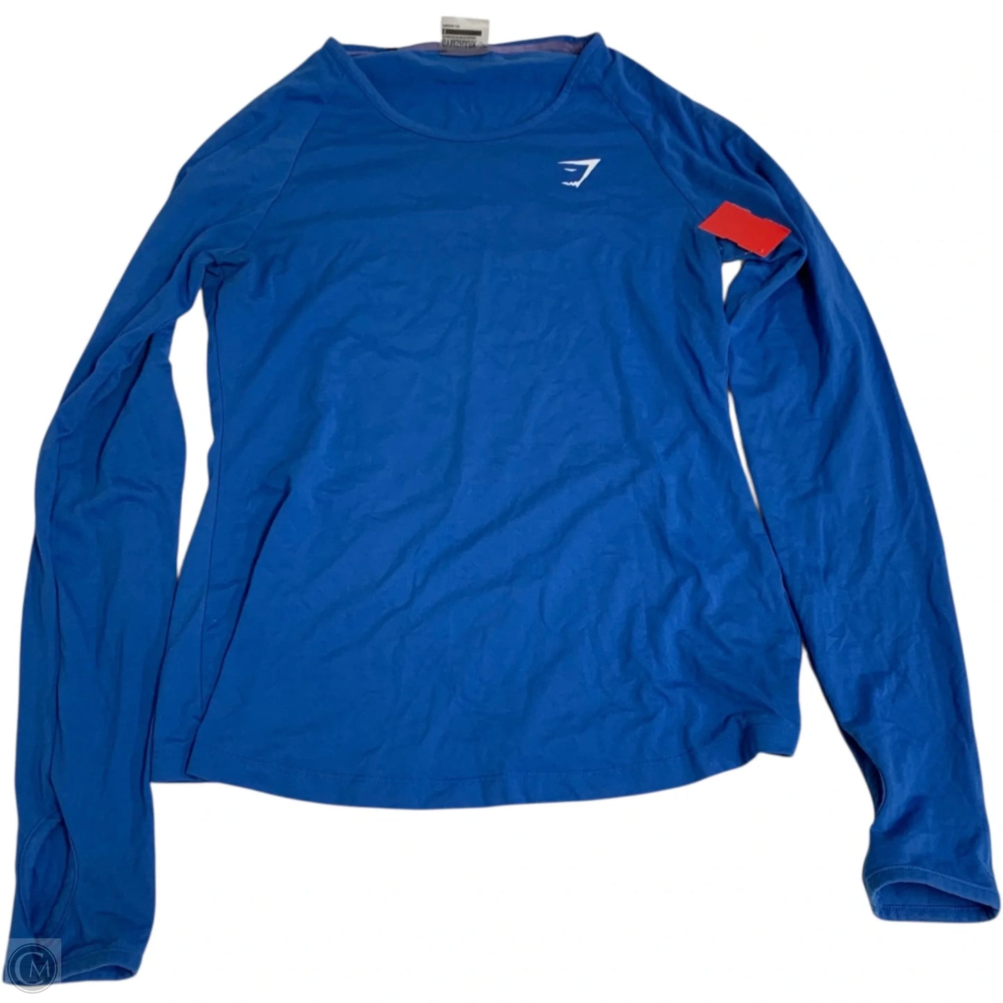 Athletic Top Long Sleeve Crewneck By Gym Shark In Blue, Size: S