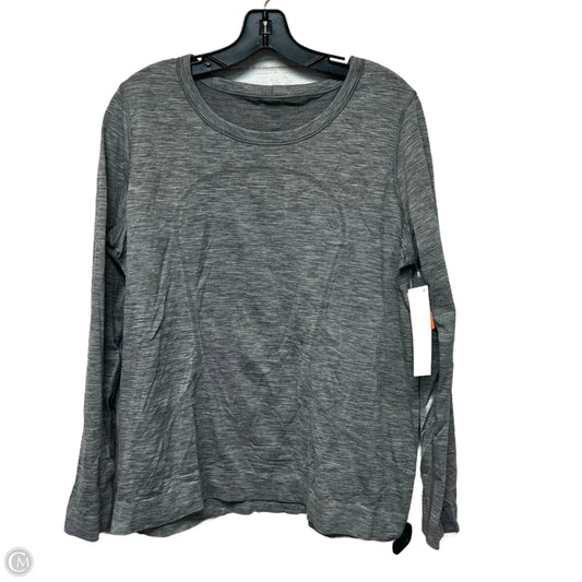 Athletic Top Long Sleeve Crewneck By Lululemon In Grey, Size: Xl