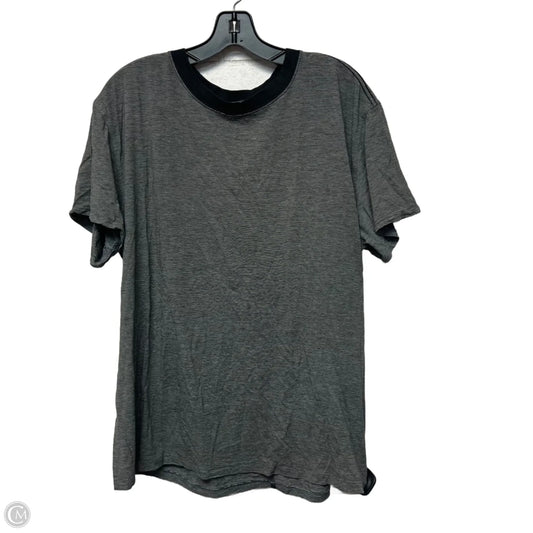 Athletic Top Short Sleeve By Lululemon In Grey, Size: Xl