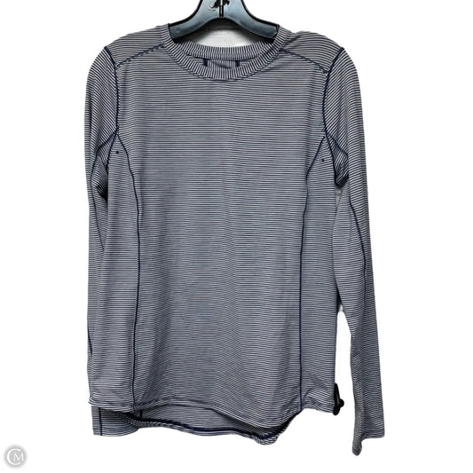 Athletic Top Long Sleeve Collar By Duluth Trading In Blue & White, Size: S