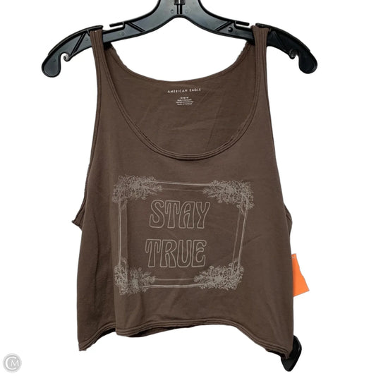 Top Sleeveless By American Eagle In Brown, Size: M