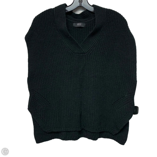 Vest Sweater By Able In Black, Size: Xs