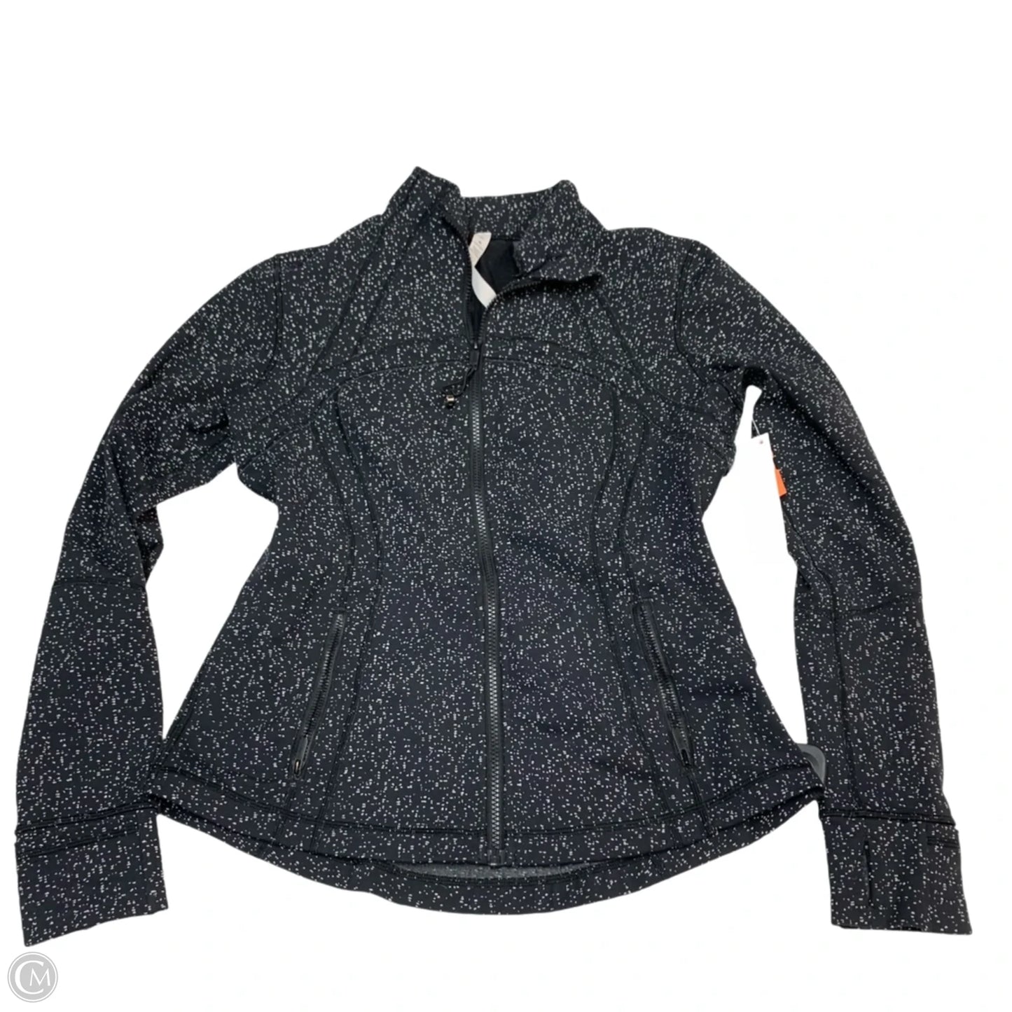 Athletic Jacket By Lululemon In Black & White, Size: M