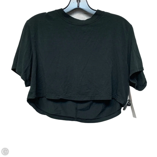 Athletic Top Short Sleeve By Lululemon In Black, Size: S