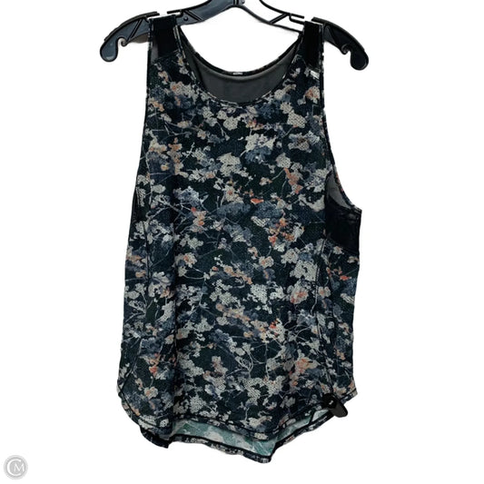 Athletic Tank Top By Lululemon In Floral Print, Size: L