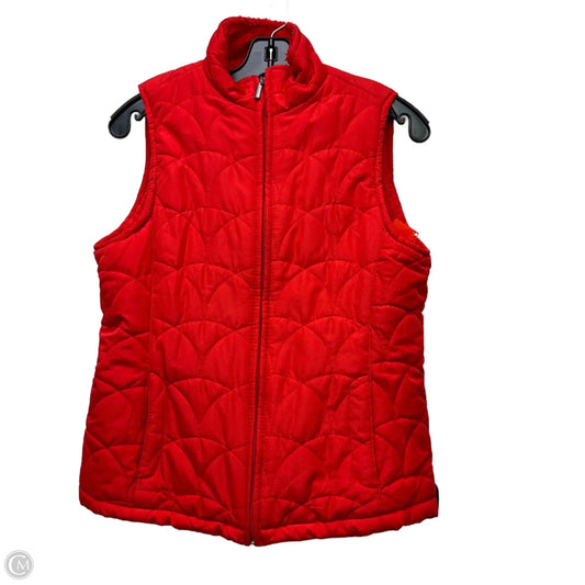 Vest Puffer & Quilted By Jane Ashley In Red, Size: M