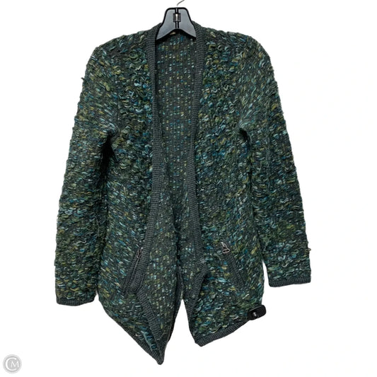 Sweater Cardigan By Moth In Green & Grey, Size: Xs