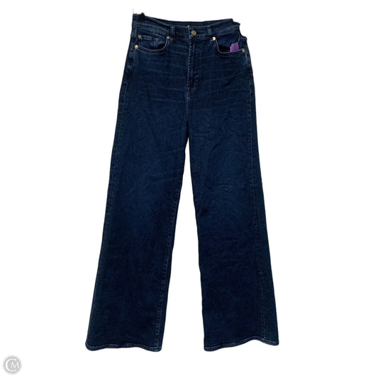 Jeans Flared By 7 For All Mankind In Blue Denim, Size: 8
