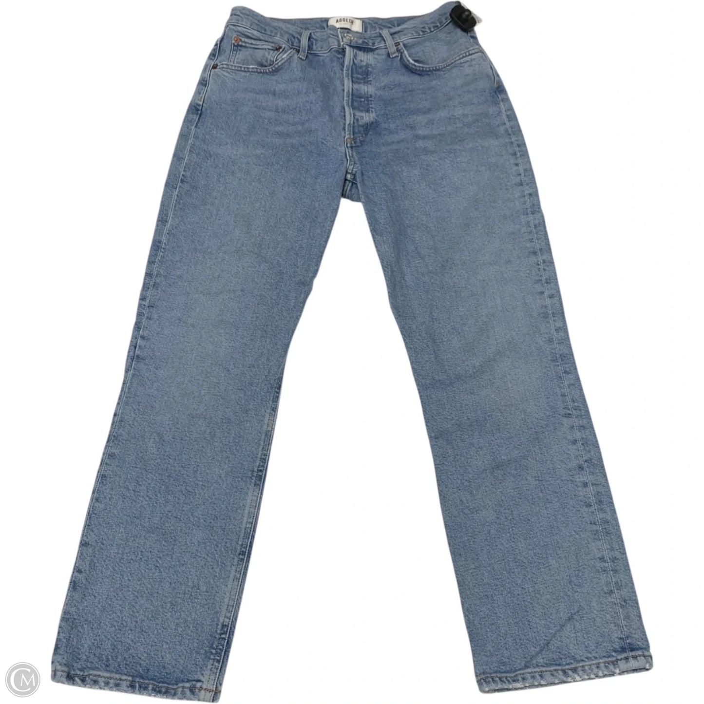 Jeans Straight By Agolde In Blue Denim, Size: 6