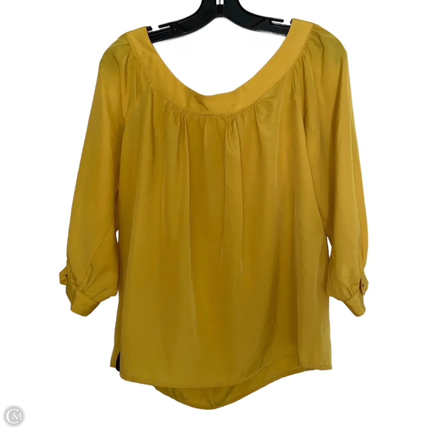 Top 3/4 Sleeve By Maeve In Yellow, Size: S
