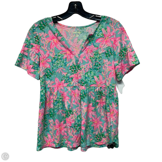 Top Short Sleeve Designer By Lilly Pulitzer In Pink, Size: Xxs
