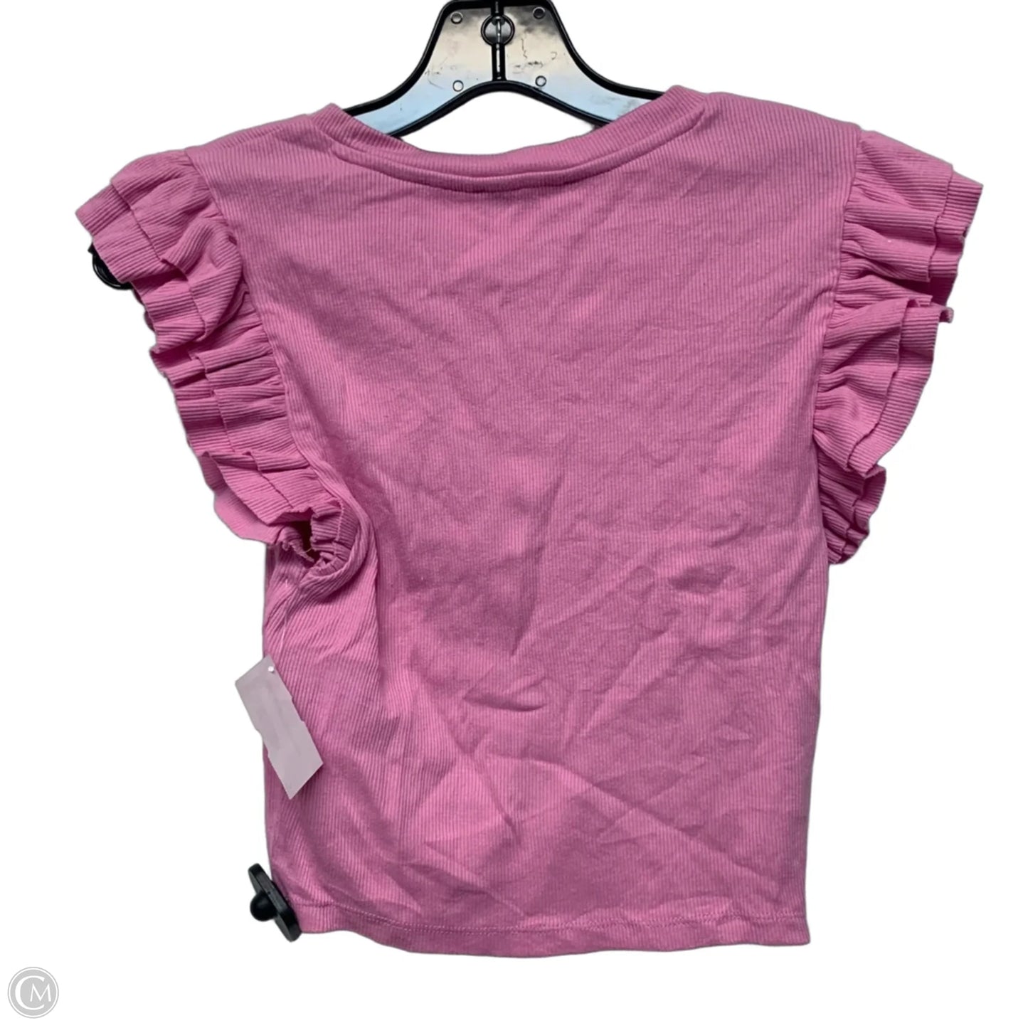 Top Short Sleeve By Zara In Pink, Size: M