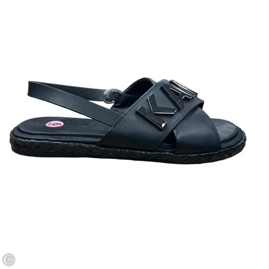 Sandals Designer By Karl Lagerfeld In Black, Size: 9