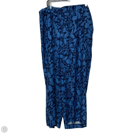 Pants Wide Leg By Talbots In Blue, Size: 2x