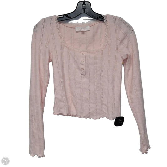 Top Long Sleeve By Pink Rose In Pink, Size: Xs