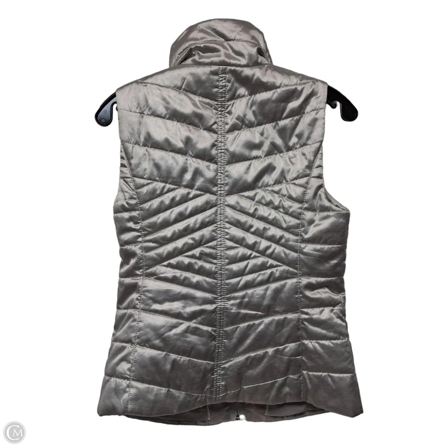 Vest Puffer & Quilted By White House Black Market In Silver, Size: Xxs