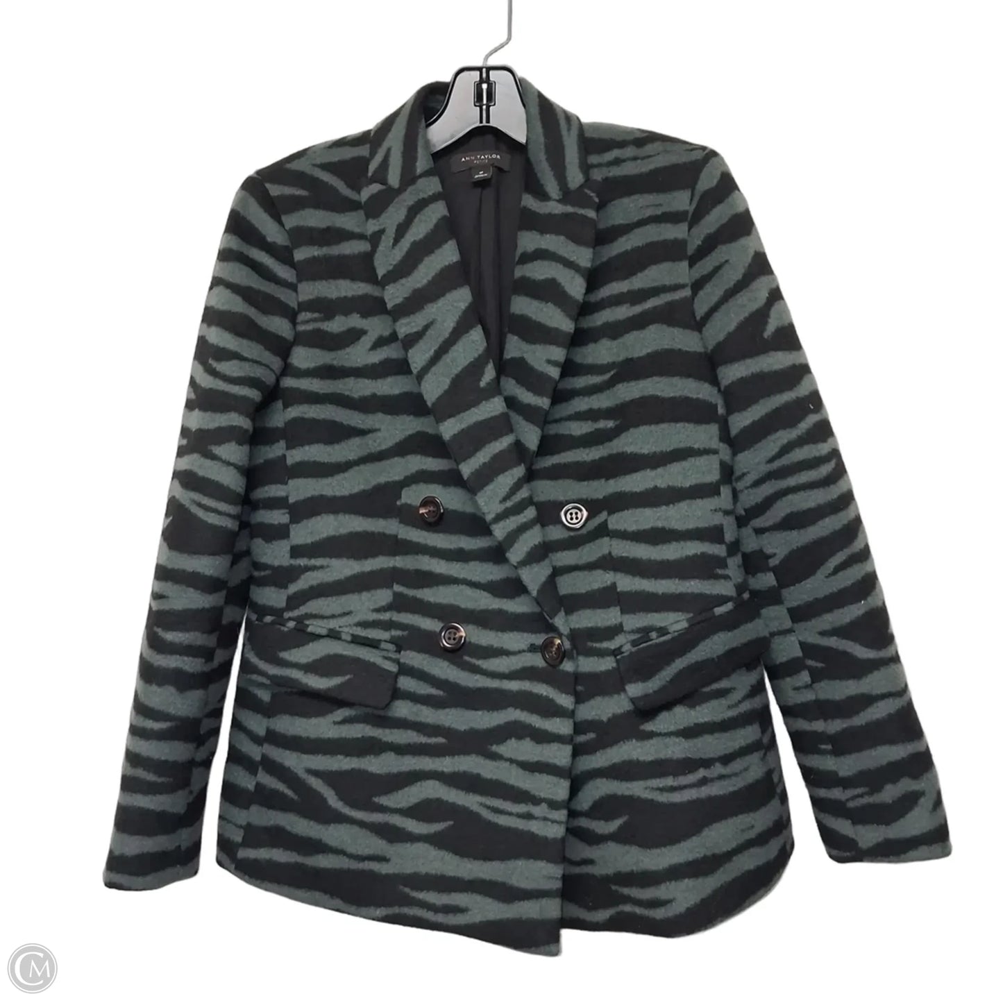 Blazer By Ann Taylor In Black & Green, Size: Sp