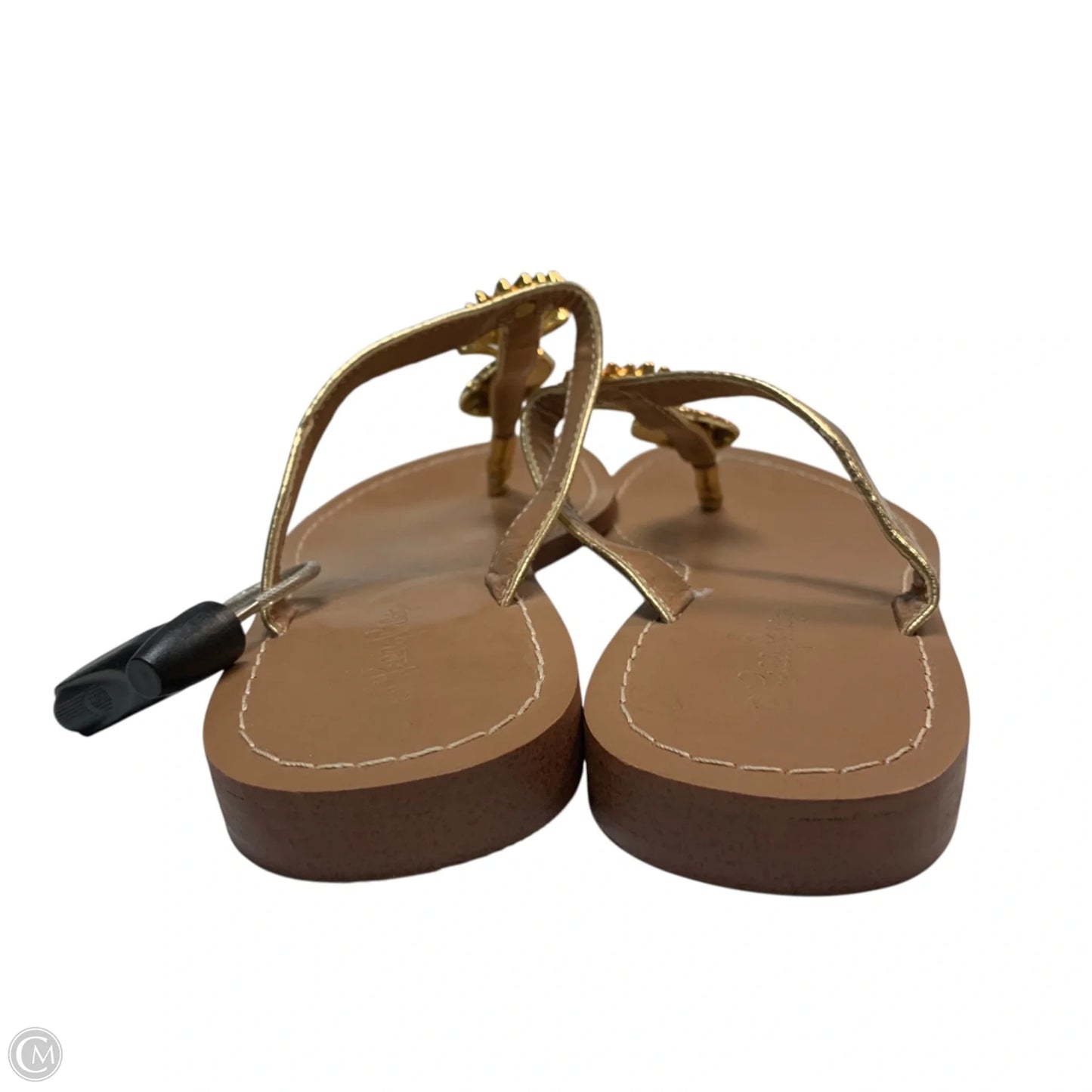 Sandals Designer By Lilly Pulitzer In Gold, Size: 8