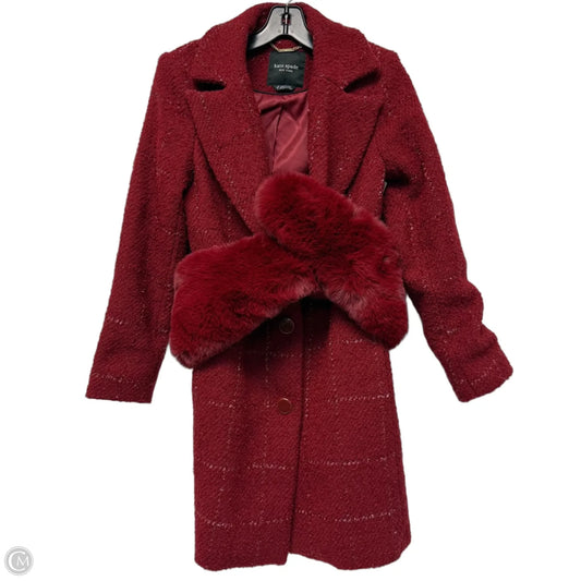 Coat Designer By Kate Spade In Red, Size: Xs