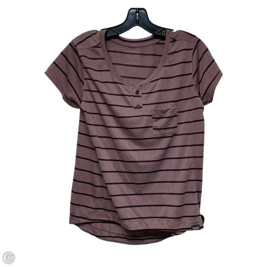 Top Short Sleeve By Patagonia In Purple, Size: S