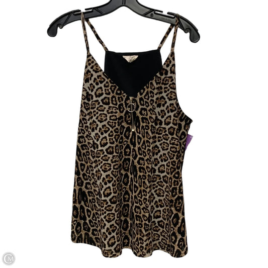 Top Sleeveless By Ember In Animal Print, Size: Xl