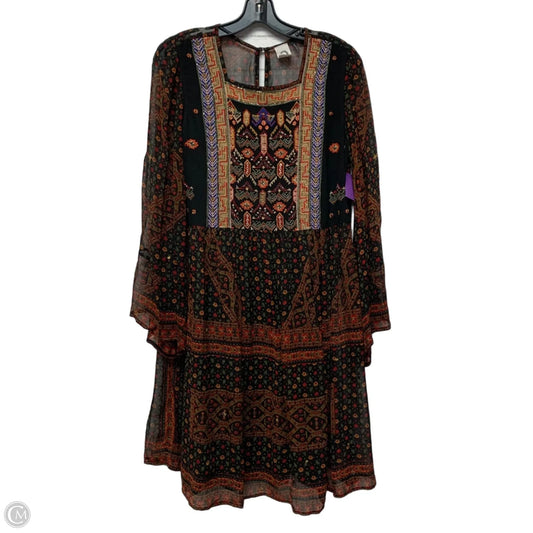 Dress Casual Short By Akemi And Kin In Black & Orange, Size: M