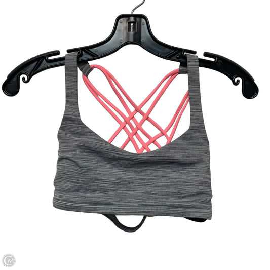 Athletic Bra By Lululemon In Grey & Pink, Size: S