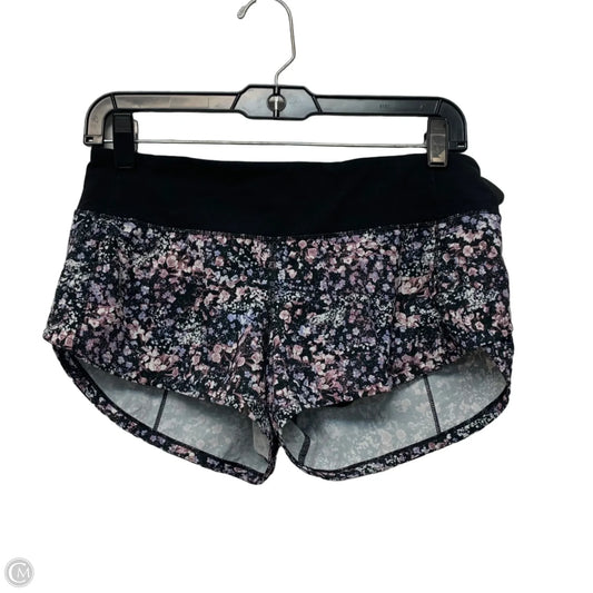 Athletic Shorts By Lululemon In Black & Purple, Size: S