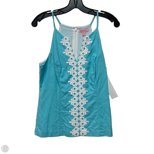 Top Sleeveless Designer By Lilly Pulitzer In Blue, Size: M