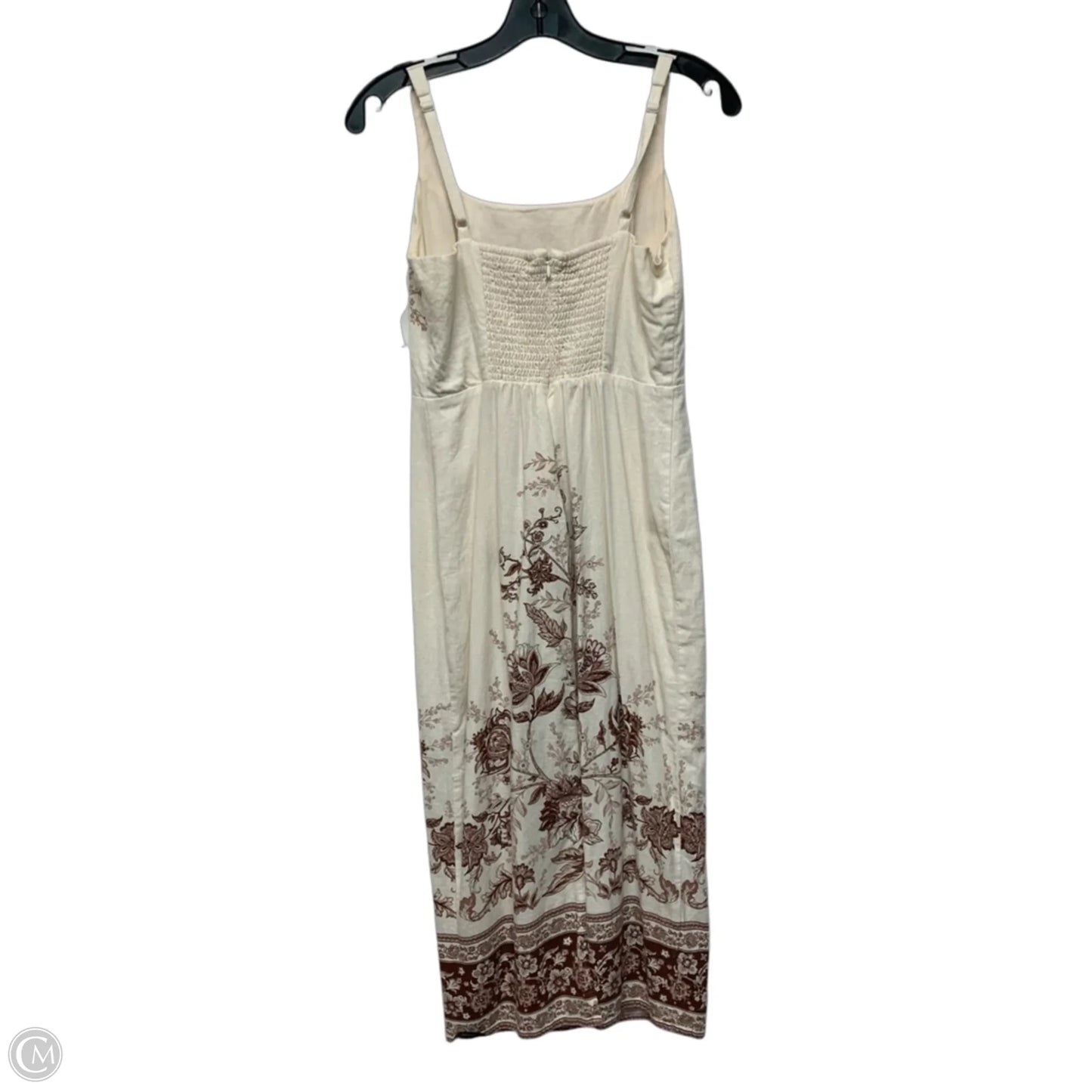 Dress Casual Midi By Cma In Brown & Cream, Size: S